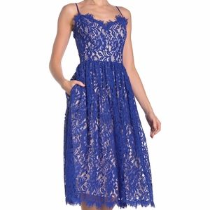 Eliza J Lace Fit & Flare Dress size 8